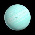 Photo realistic Uranus planet isolated on transparent background cutout PNG. High resolution.