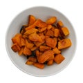 Isolated image of Butternut Squash cubed food preparation