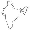 Isolated Indian map