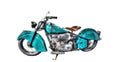 Isolated Indian motorcycle on a white background