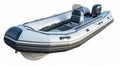 isolated inflatable boat on white background