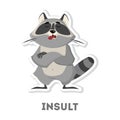 Isolated insulted raccoon.