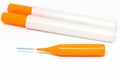 Isolated interdental brush. Royalty Free Stock Photo