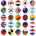 Isolated international flags