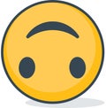 Isolated inverse emoticon. Isolated emoticon.