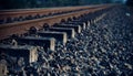 Isolated iron made railway tracks unique photo
