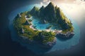 Isolate Island of a fantasy world