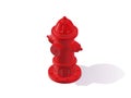 Isolated Isometric Red Fire Hydrant