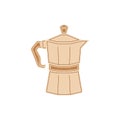 Isolated italian coffee moca icon Vector