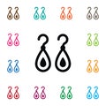 Isolated Jewel Icon. Beautify Vector Element Can Be Used For Shackle, Earring, Eardrop Design Concept.