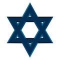 Isolated jewish star Royalty Free Stock Photo