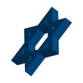 Isolated jewish star Royalty Free Stock Photo