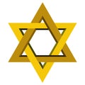 Isolated jewish star Royalty Free Stock Photo
