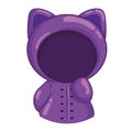 Isolated kawaii cute purple jacket icon Vector