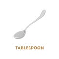 Isolated kitchen tablespoon.