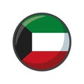 Isolated kuwait flag icon block design