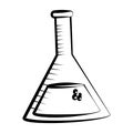 Isolated laboratory flask design vector illustration