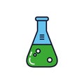 Isolated laboratory flask icon fill vector design