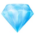 Isolated large blue diamond