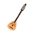 Isolated laud icon. Musical instrument