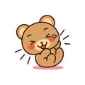 Isolated laughing bear kawaii