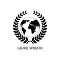 Isolated laurel wreath icon. Vector illustration eps 10