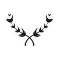 Isolated laurel wreath icon - Vector