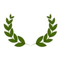 Isolated laurel wreath