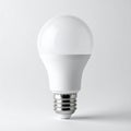 Isolated Led Light Bulb on White Seamless Background Minimalist Energy Efficiency Royalty Free Stock Photo