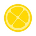 Isolated lemon cut icon