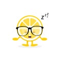 Isolated Lemon cute smile character