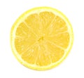 Isolated lemon slice. White background. Healthy food