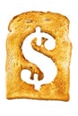 Isolated Letter of Toast alphabet