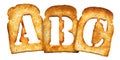 Isolated Letter of Toast alphabet