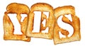 Isolated Letter of Toast alphabet