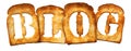 Isolated Letter of Toast alphabet