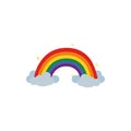 Isolated lgtbi rainbow with clouds vector design