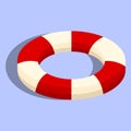 Isolated lifebuoy or swimming ring.