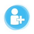 Light blue Button: Add User Royalty Free Stock Photo