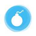Light blue Button: Bomb Royalty Free Stock Photo