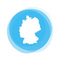 Isolated light blue round Button: Germany Icon