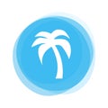 Light blue Button: Palm Royalty Free Stock Photo