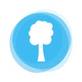 Light blue Button: Tree Royalty Free Stock Photo