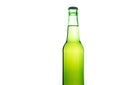 Isolated light green beer bottle Royalty Free Stock Photo
