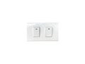 Isolated light, power switch on-off 2 button on white background with clipping path. It can be used in billboards for electrical Royalty Free Stock Photo