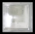 Isolated light transparent square mirror cube glass block and window in white background