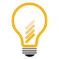 Isolated lightbulb icon Royalty Free Stock Photo