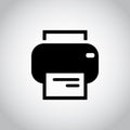 Isolated line printer icon. Vector flat pictogram