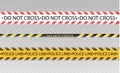 Isolated lines of insulation. Realistic warning tapes. Signs of danger. Vector illustration, isolated on a cellular Royalty Free Stock Photo