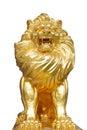 Isolated lion statues